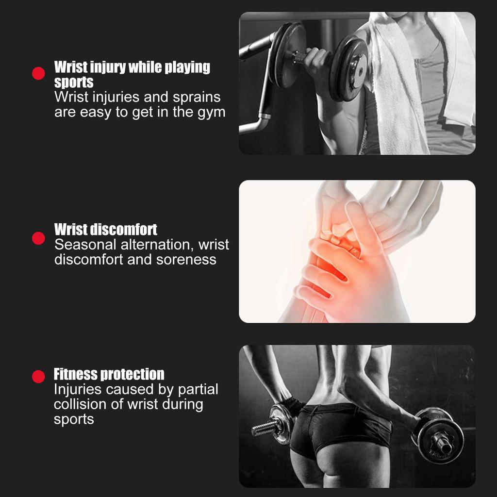 Wrist Support Sports Elastic Pressurized Wristband Adjustable Wrist Wrap Safety ProtectorBlack Color Black Line