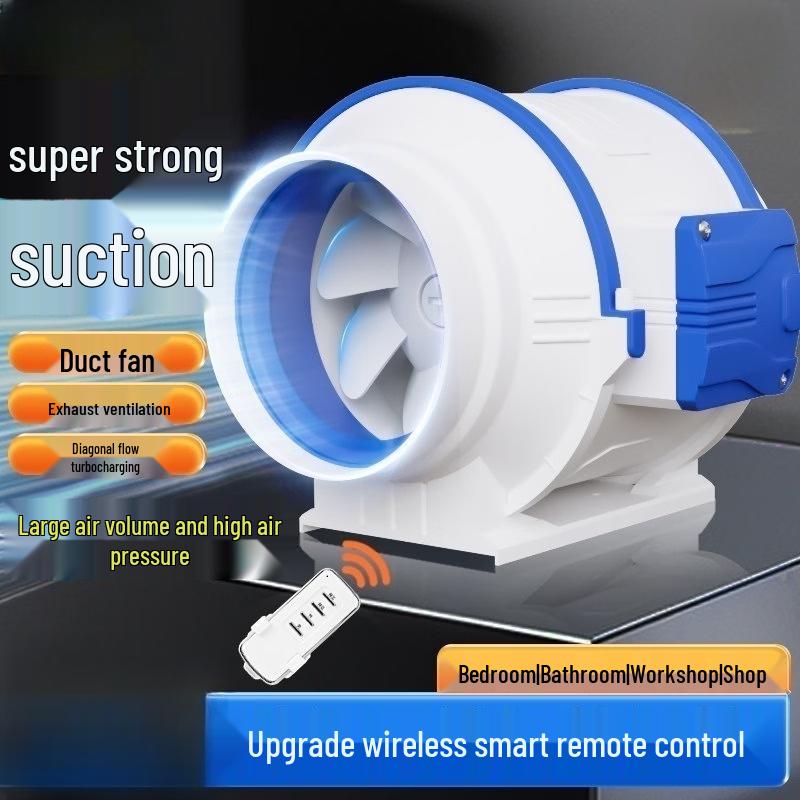 Jinglian 4-inch Duct Exhaust Fan with Dual-Speed Switch CN plug (adapter included)