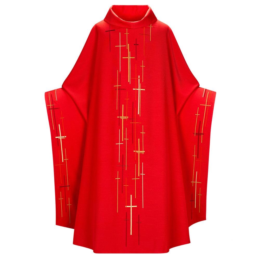 Medieval Cross Robe: European & American Stage Costume with Flare Sleeves