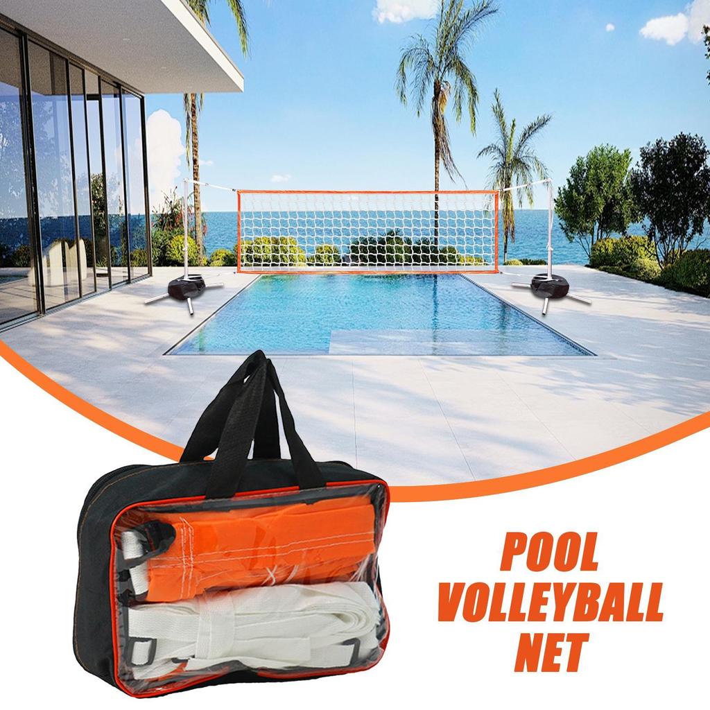 Pool Volleyball Net Adjustable Pool Water Volleyball Replacement Net Aquatic Sports Equipment Multi Purpose For Party Beaches