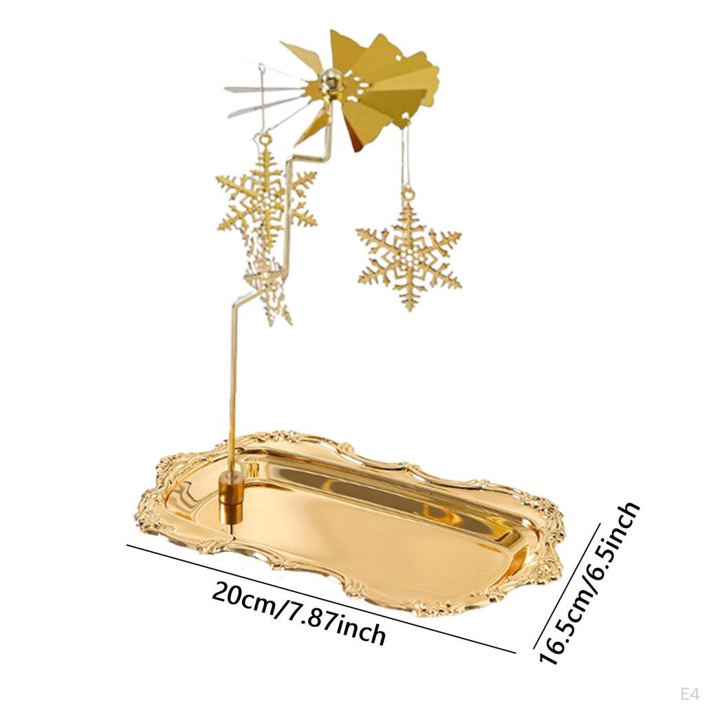 Rotating Tray Candle Holder Elegant Snack Multipurpose Candlelight Dinner Prop Decorative Coffee