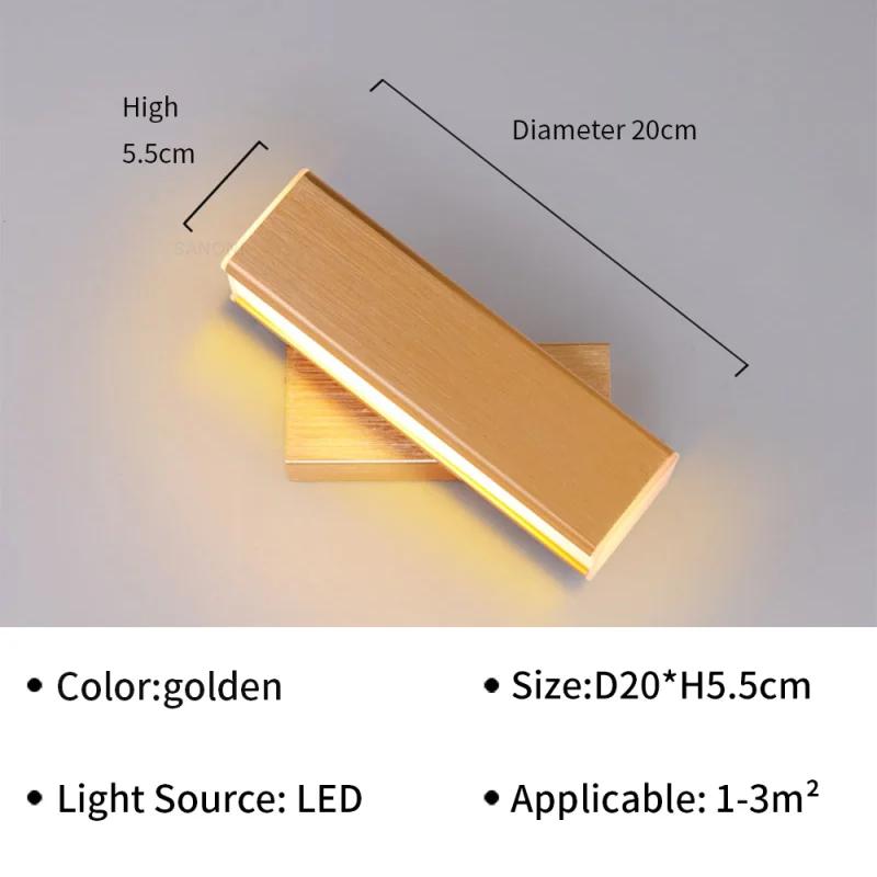 Modern LED Wall Light Hardwares Rotatable Wall Sconces for Bedroom Living Room Indoor Wall Sconces Lighting Fixture Luster