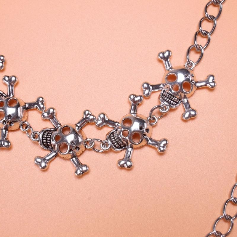 Hiphop Pants Jeans Chain Hollow out Skull Trouser Chain Biker Heavy Thick Wallet Pocket Chain Body Jewelry for Girls