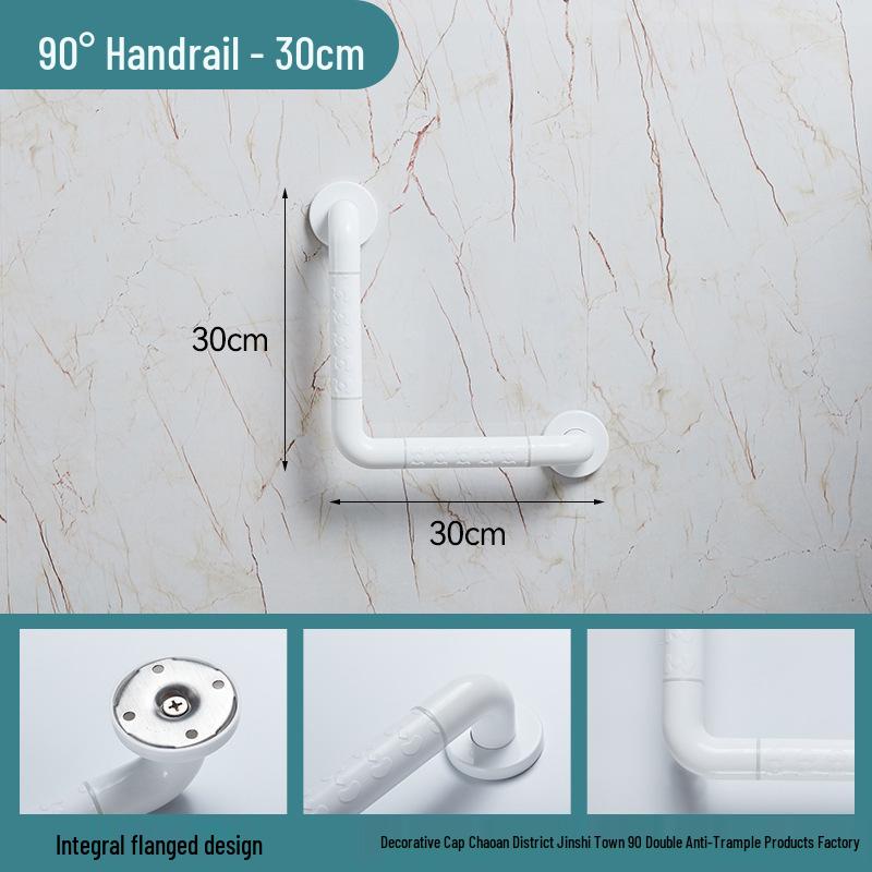 Anti-Slip L-Shaped Bathroom Handrail for Elderly and Disabled - Toilet Safety Handle