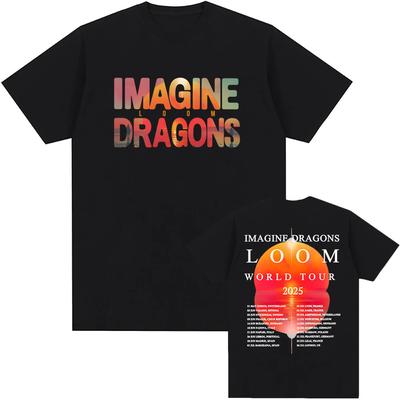 Imagine Dragons Loom Tour T-shirt Short Sleeved Men's and Women's T-shirt High Quality Soft Street Wear Hip Hop Fashion