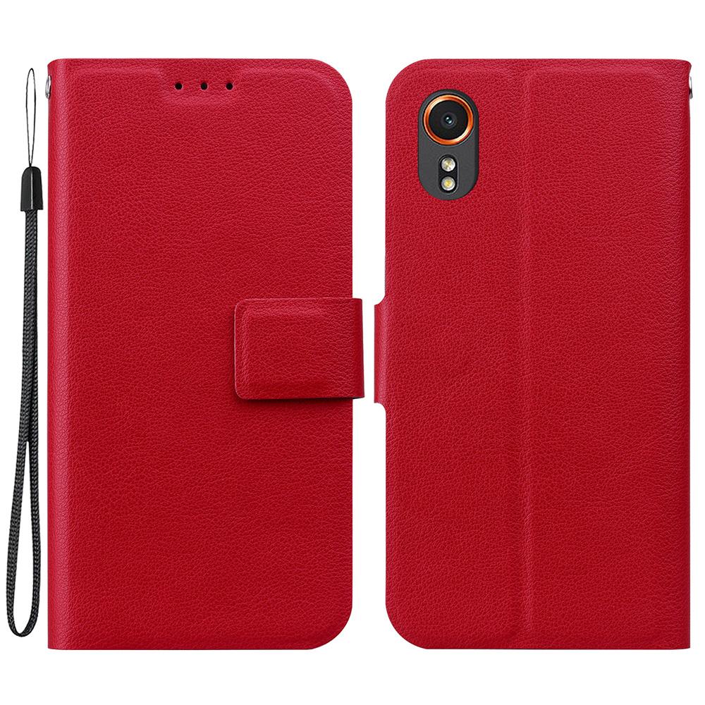 For Samsung Galaxy Xcover7 Case Ultra-Thin PU Leather+TPU Phone Cover with Card Slot