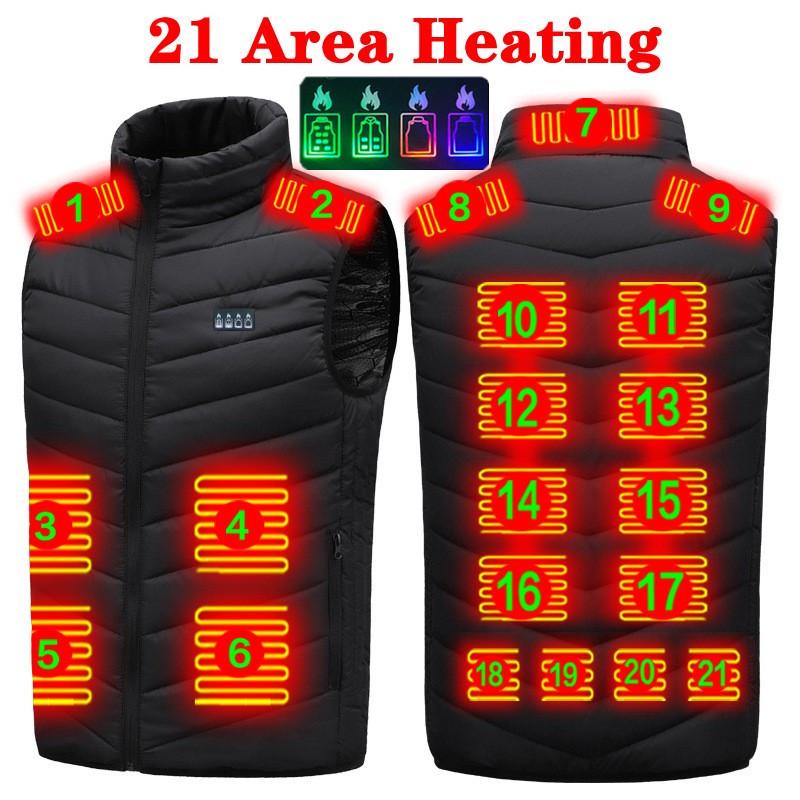 Smart Heating Vest with Graphene Technology – Available In 9, 13, 15, and 17 Heating Areas for Men & Women