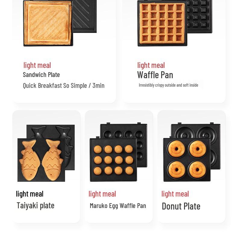 Yidepu Frühstücksbrot- und Waffelmaker, Abnehmbarer Mini-Schnellkochtopf für leichte Mahlzeiten