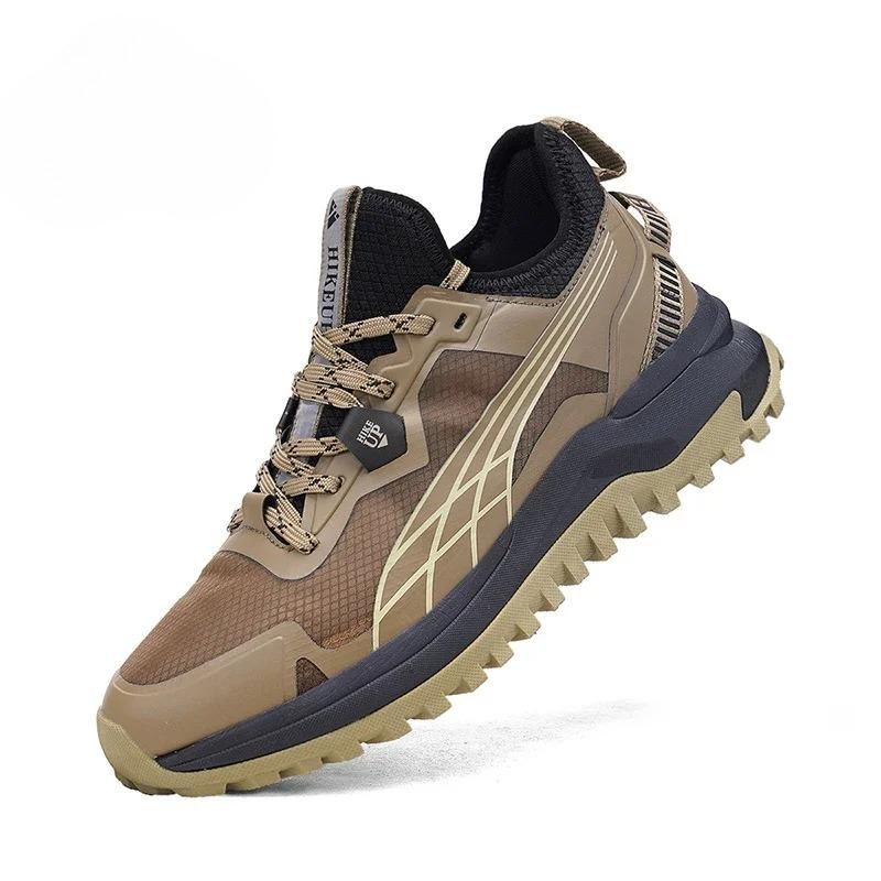 2025 New Men Hiking Shoes Outdoor Sport Wear-Resistant Climbing Shoes Rubber Sole Trekking Sneaker Women Sports