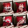 Manga GGokurakugai Cushion Cover Reversible Soft Durable Pillow Cover Home Car MultiScene Use for Daily Comfort