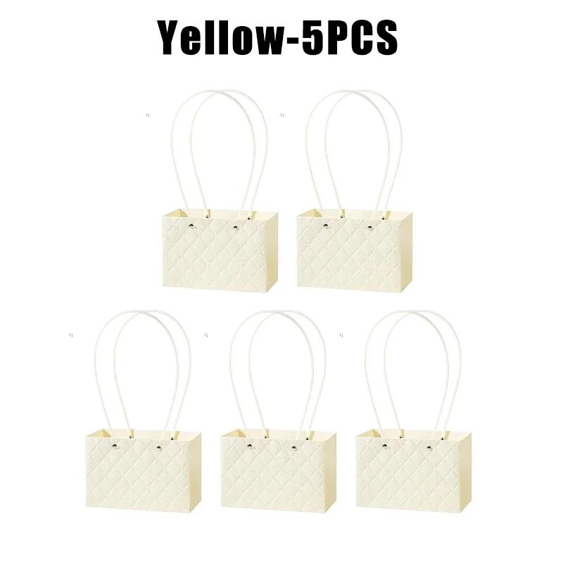 Flower Gift Bags Paper Bouquet Bags Rectangle Flower Box for Arrangements Bouquet Box with Handles Florist Supplies for Wedding
