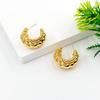 Fashion Versatile Earrings Cold Wind Twist Braided C-Shaped Stud Earrings