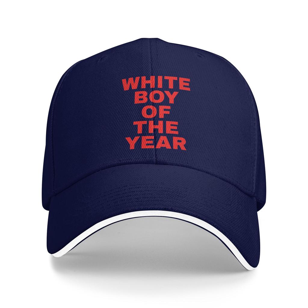 White Boy of the Year Funny Internet Saying Baseball Cap Fashion Trucker Hat Summer Women Men Kpop Rock Baseball Caps