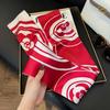 Long Silk Scarf Women's New Small Silk Scarf Printing Simulation Silk Tied Bag Streamer Explosion Sweet Little Scarf