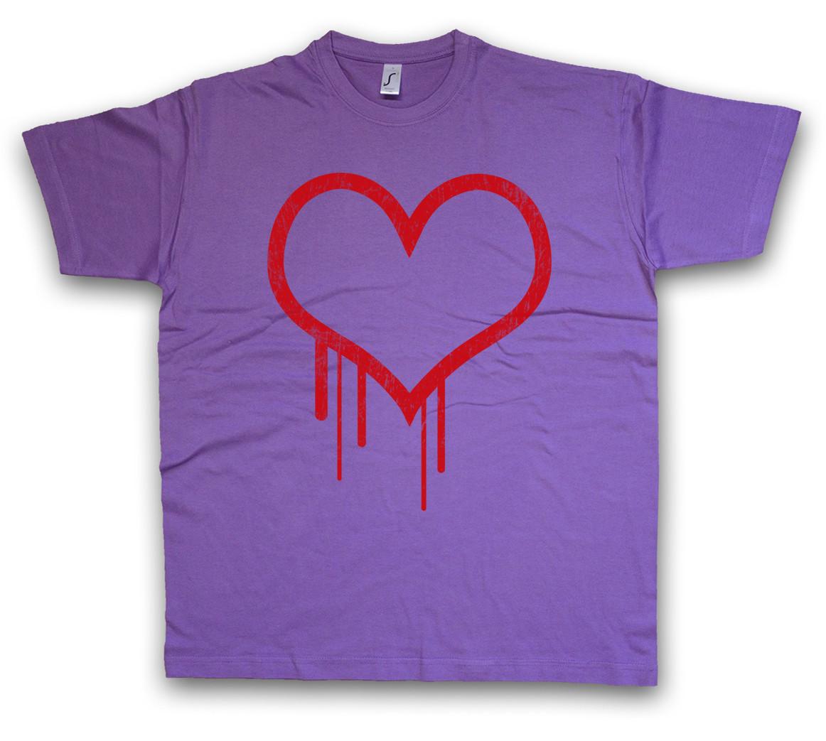BLEEDING HEART II T-Shirt Mens Womens Tees Top Hearts bloody Valentine Gore Splatter Tattoo XL