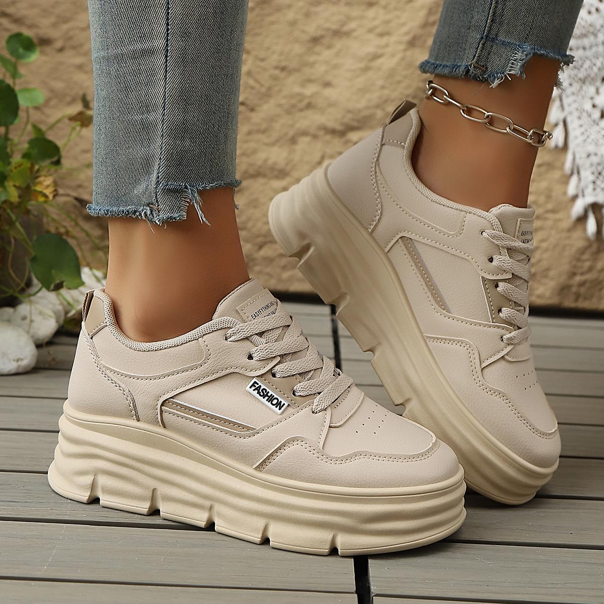 

Fashion Women Low Top Sneakers 2025 New Thick Bottom Casual Designer Shoes Women Student Fashion All Match Comfortable Sneakers Women 35