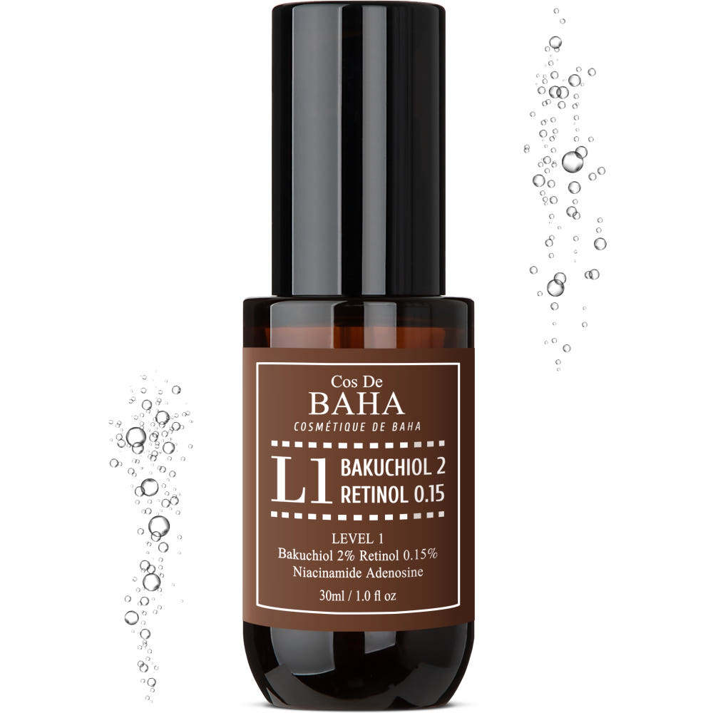 Cos De BAHA L1 Bakuchiol 20,000ppm + Retinol 5,000 IU Vitamin A Firming Anti-Aging Serum 30ml 30ml 1EA