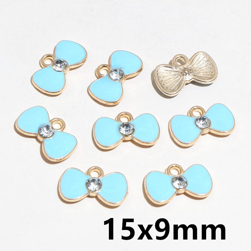 20pcs Enamel Charms Pendants Butterfly Flower Bow Mushroom Shape DIY Jewelry Making Accessories for Earrings Necklace Bracelets