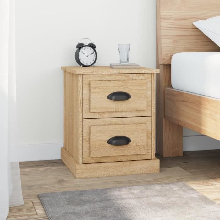 VidaXL Table de chevet chêne sonoma 39x39x47,5 cm bois d'ingénierie 816150