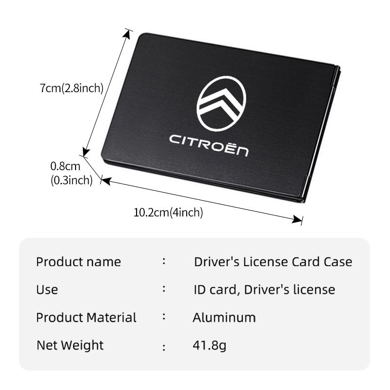 Car ID Card Case Metal Key Card Holder Bank Credit Card Case For Citroen C4 C3 C5 C1 C2 C6 VTS C4L DS3 DS4 DS5 Grand Berlingo