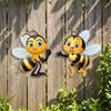2Pcs Sun Resistant Garden Bee Hanging Plaque 2D Flat Outdoor Bee Art Hanging  Courtyard Outdoor