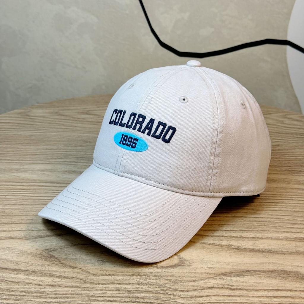 New COLORADO Embroidered original design baseball cap for men and women, Korean version, high-quality soft-top cap that makes the face look smaller