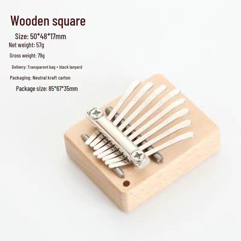 Portable 8-Note Mini Kalimba Thumb Piano for Beginners