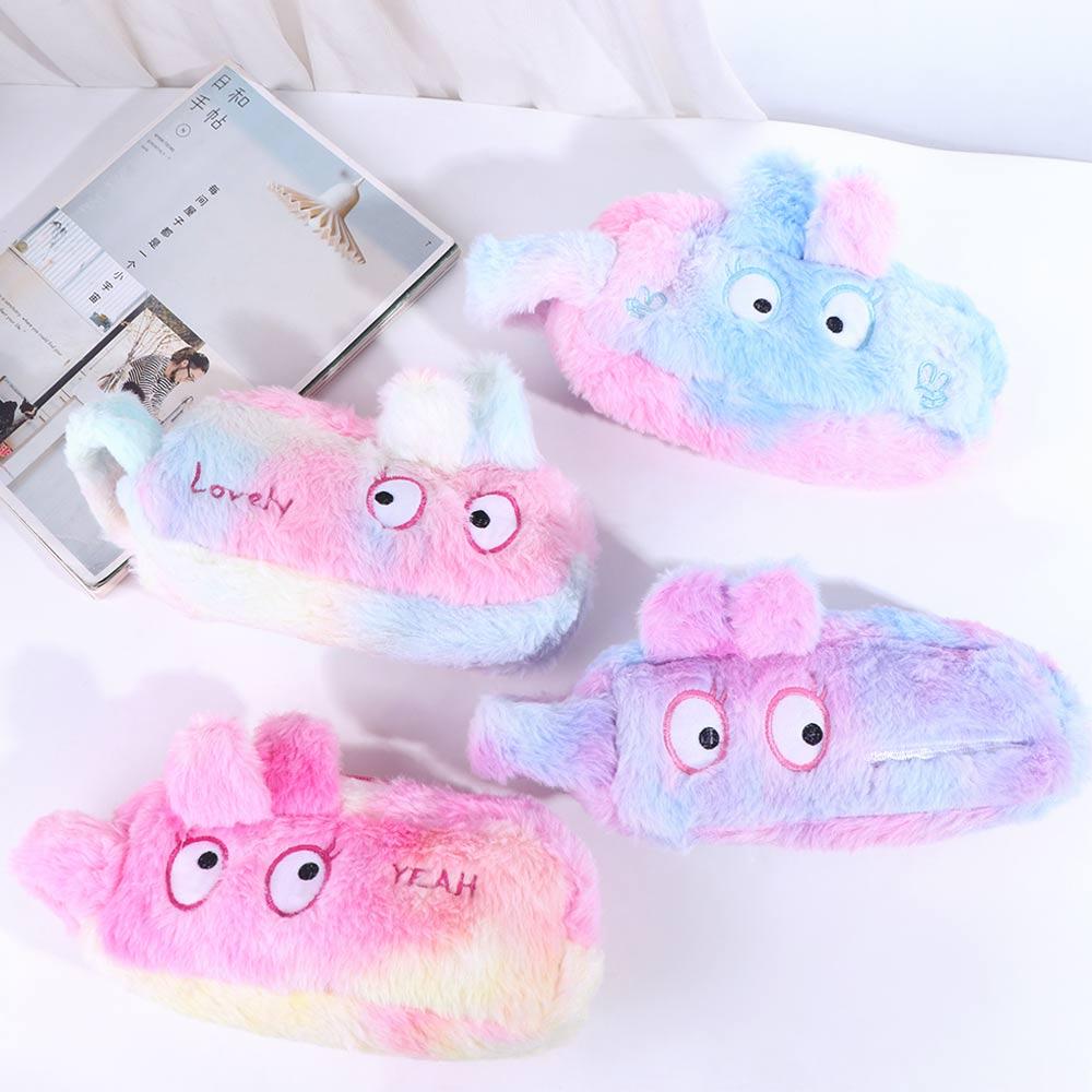 Large Capacity Plush Pencil Case Dirt-proof Cartoon Plush Pen Bag Cute Pencil Pouch  Stationery