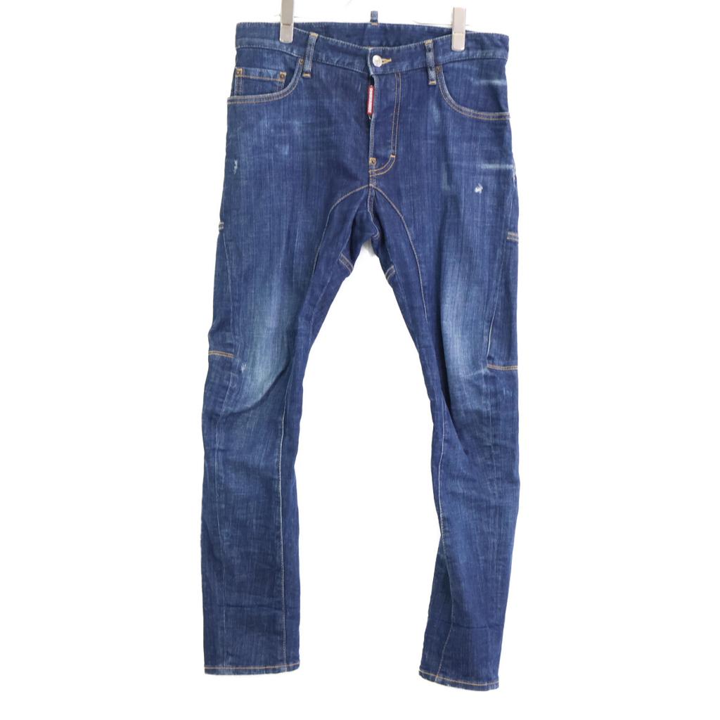 Dsquared2 S74LB0760 Tidy Biker Jeans Bottoms 44 IndigoUsed