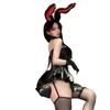 Sex Underwear European and American Sexy Leather Zipper Corset Patent Leather Temptation Cosplay Uniform Suit