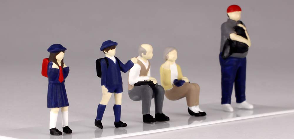 PM Office A Super Mini Figure 6 Bus Stop Set of That Day Scale PVC Painted Finished Figure MS045 1/80 1/80