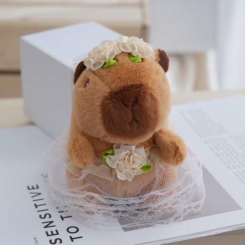 Lovers Soft Capybara Plush Doll Keychain Pendant For Backpack And Car Decor