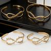 Atoztide Custom Multiple Name Infinity Bracelet for Women Men Open Bangle Stainless Steel Jewelry Personalized Birthday Gift
