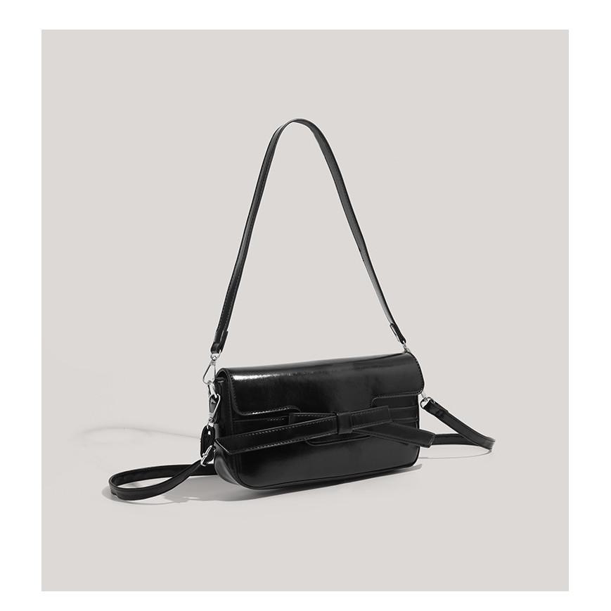 IELGY Bowknot Underarm Baguette Bag All-Match One-Shoulder Messenger Small