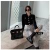 Crocodile pattern platinum bag, genuine leather women's bag, new fashionable cowhide large bag, commuting versatile handbag