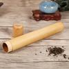 1Pc Round Shape Portable Handmade Natural Bamboo Tea Jar Storage Holder Container Box Home Use