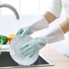 3 Pairs of Cleaning Gloves, Household Cleaning Dishwashing Gloves, Kitchen Dishwashing Gloves, Rubber Thin, Durable, Waterproof, Plastic Thick
