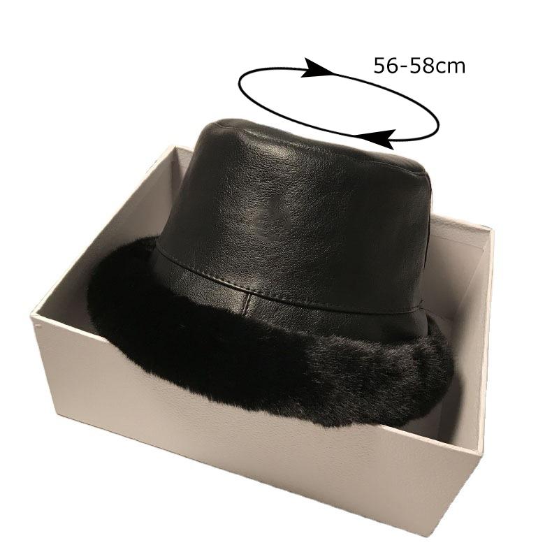 Women Winter Fluffy Plush Bucket Hat Ladies Solid Warm Faux Fur Fisherman Cap