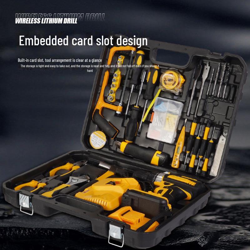 Multi-Function Household Hardware Toolkit with Power and Manual Tools