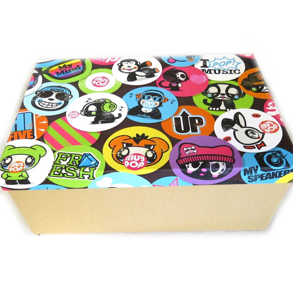 Muy Pop [L8832] - Set of 4 Multi-colored 'Muy Pop' Storage Boxes