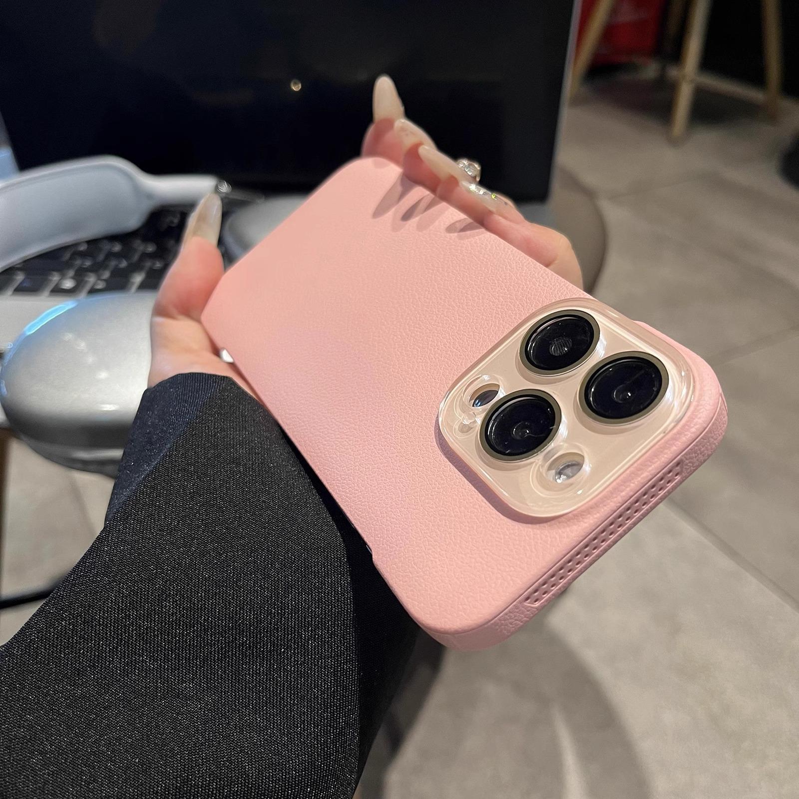 

Применимо к iPhone16Promax Lychee Pattern Skin-feeling Crystal Apple 14 Чехол для мобильного телефона 13 Безрамочный защитный чехол 15 iPhone12