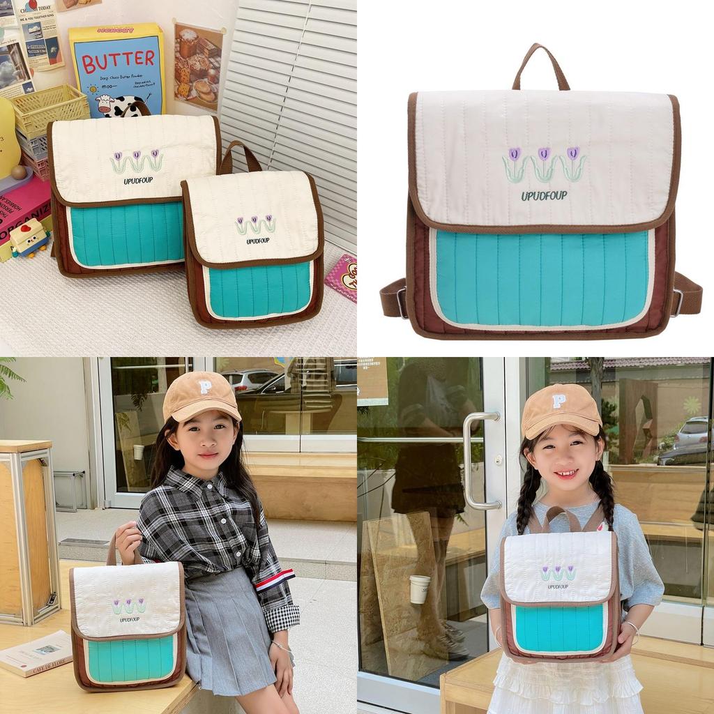 Large Capacity Stylish Colorful Striped Backpack For Kids And Parents With Modern Design