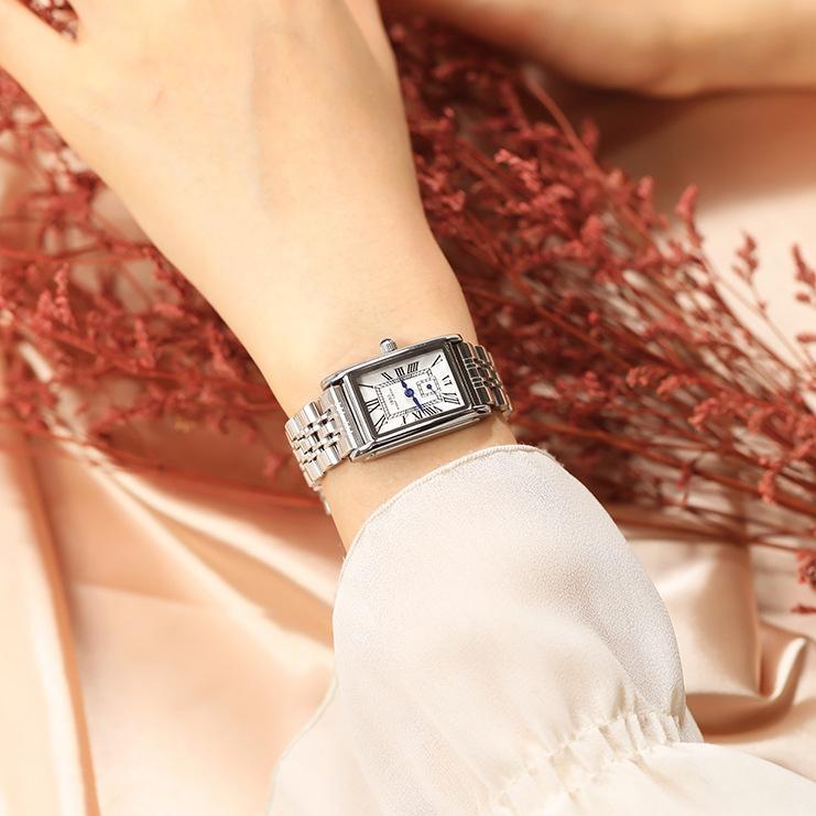 Niche Light Luxury Retro Watch Women'S Square Wind Small Dial Watch Women