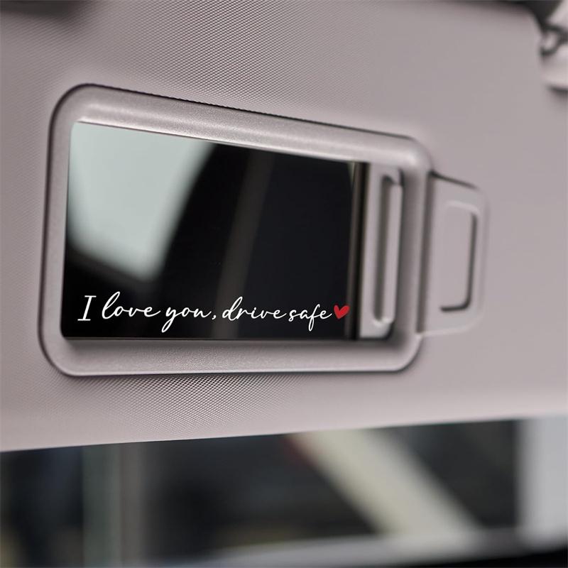 I Love You Drive Safe Car Mirror Stickers Affectionate Reminder Heartfelt Safety Reminder For Women Drivers Car Interior Sticker