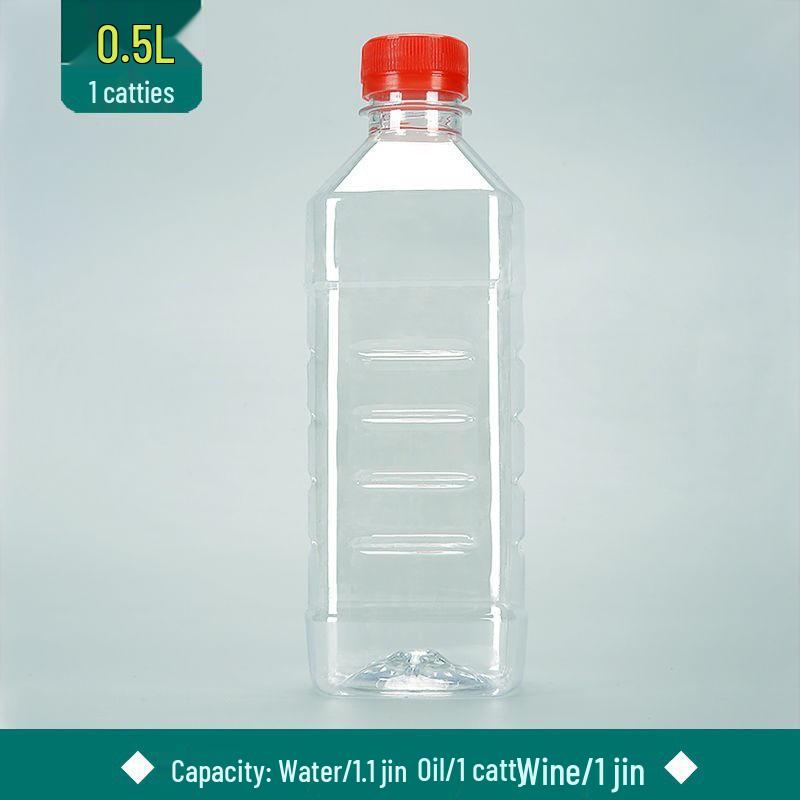 Ensemble de barils/bouteilles/pots en plastique alimentaire transparent pour huile et vin