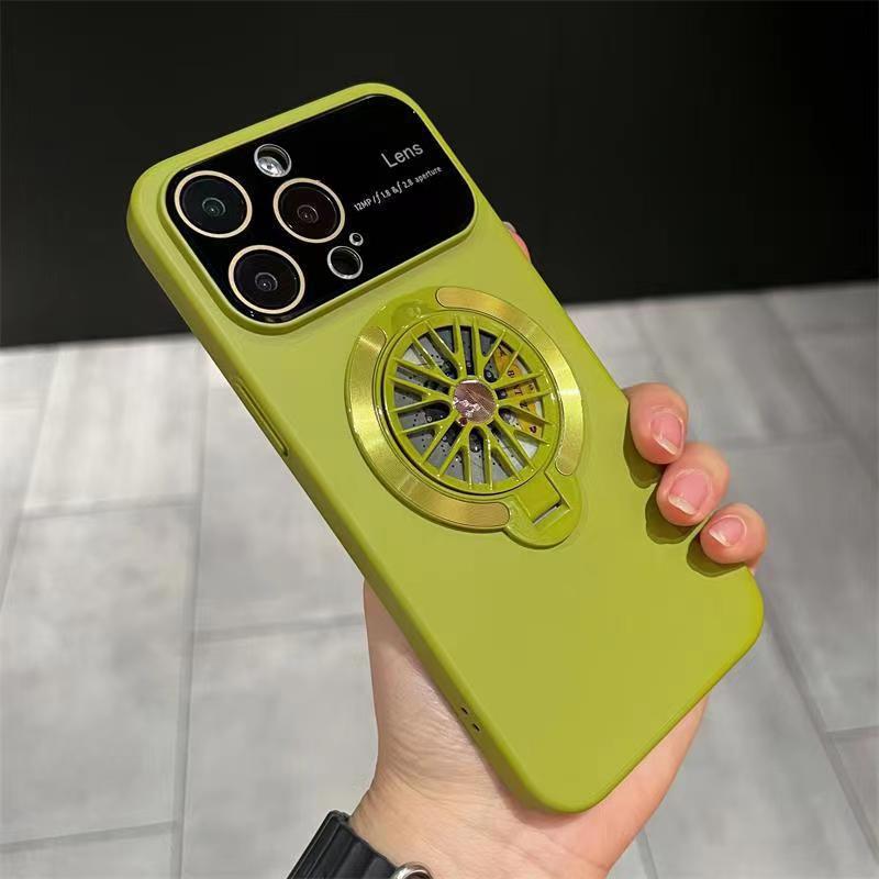 Aplicabil pentru husă telefon mobil IPhone 15 Suport giroscop rotativ Aspirație magnetică Apple 14pro Fereastră mare Mânecă mată