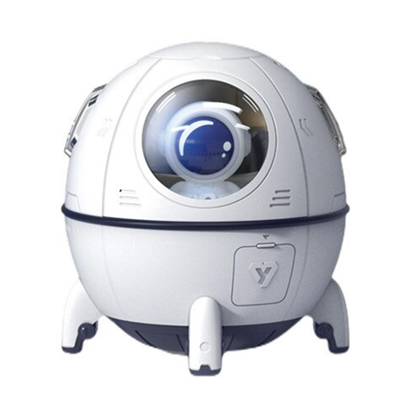 

Портативний міні-зволожувач повітря, невеликі зволожувачі з прохолодним туманом Astronaut Space 220 мл, настільний зволожувач повітря USB з автоматичним вимкненням, нічник USB білий