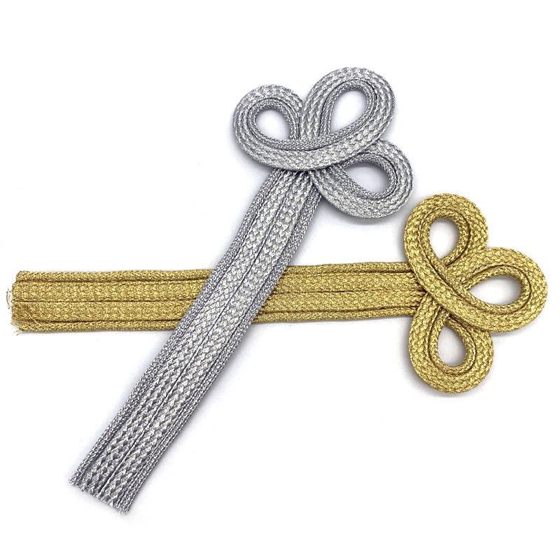 Handcrafted Gold & Silver Long-Handle Three-Leaf British-Style Double-Breasted Button for Performance Clothing Customization