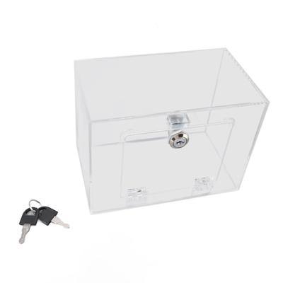 Clear Money Bank Large Capacity Drop Resistant Transparent Ballot Tip Box Acrylic Coin Bank for