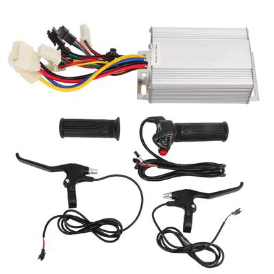 48V 500W Brush Motor Speed Controller Kit with Twist Throttle Grips and Brake Levers for Electric